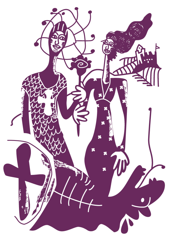 Sant Jordi, il·lustració de Montse Noguera